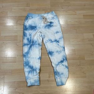 Girls blue tie dye sweatpants
